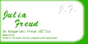 julia freud business card